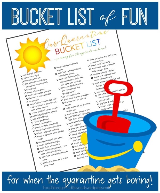 Quarantine Bucket List Image